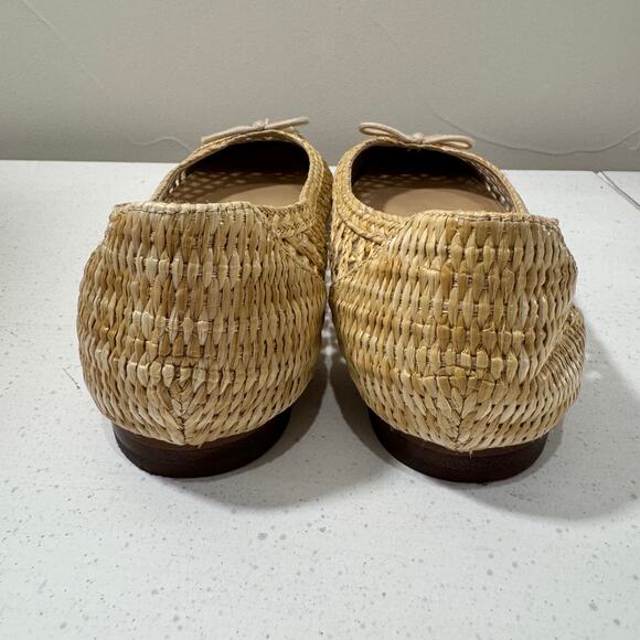 Sam Edelman Ballet Flats Women's 7.5 Woven Raffia Bow Beach Boho - Picture 10 of 16